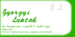 gyorgyi luptak business card